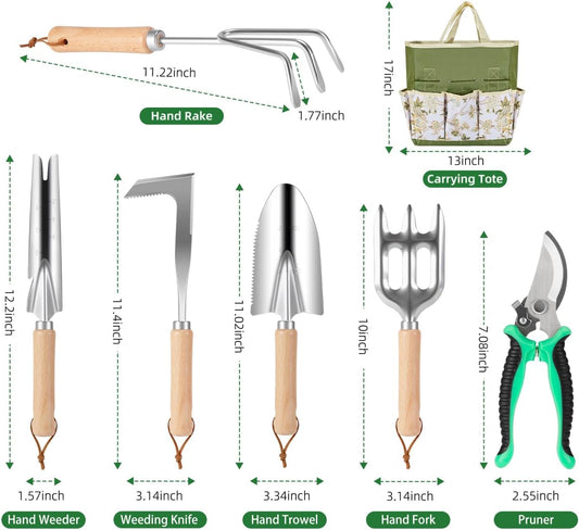 9-Piece Premium Gardening Tool Set for Women