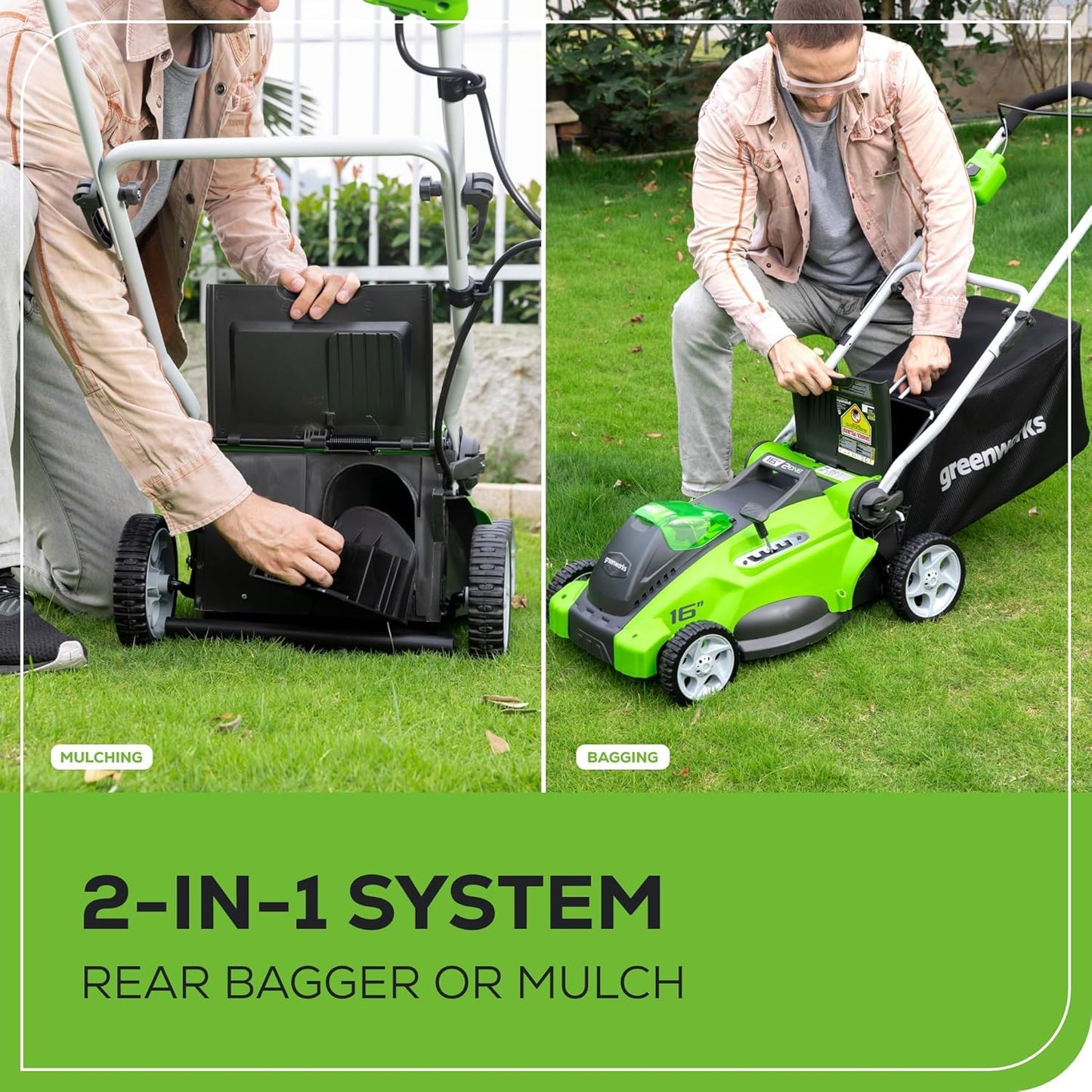 Greenworks 40V 16" Cordless (Push) Lawn Mower (75+ Compatible Tools)