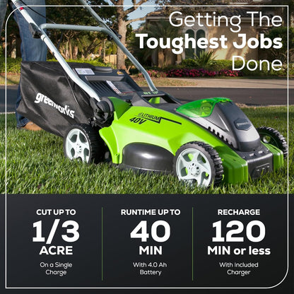 Greenworks 40V 16" Cordless (Push) Lawn Mower (75+ Compatible Tools)